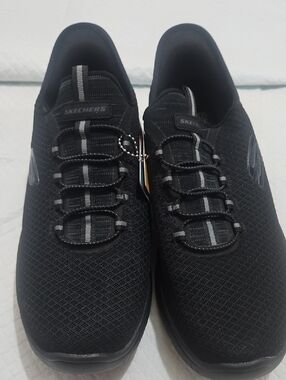 Skechers Men's Black Slip-On Athletic Sneakers